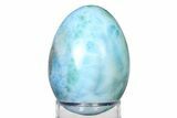 Polished Larimar Egg - Dominican Republic #315074-1
